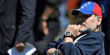 Maradona trabaja y Gimnasia queda concentrado en el predio de AFA (AFP)\u002E