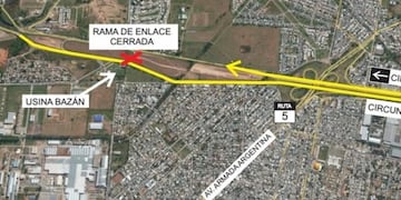 Cortes de tránsito por cierre de Circunvalación