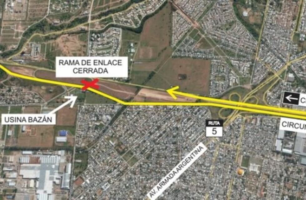 Corte de tránsito por obras de cierre del anillo de Circunvalación