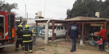 Se incendió parte de una vivienda en Anisacate\u002E