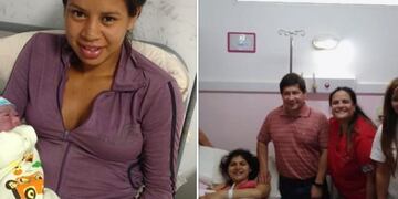 Daiana y su bebé Liam y Yamila con Francesca, la primera bebé en Eldorado\u002E