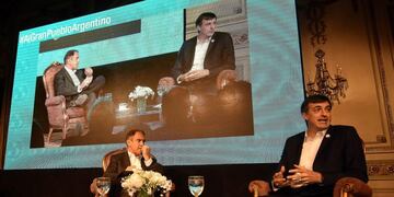 Esteban Bullrich, en el marco de entrevistas del Consejo Interamericano de Comercio y Producción\u002E (DyN)