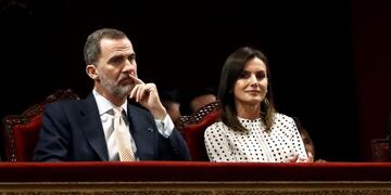 Los reyes Felipe VI y Letizia, durante la sesión inaugural del VIII Congreso Internacional de la Lengua Española (CILE)\u002E