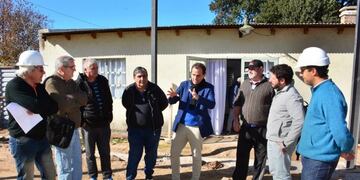 Obras del Monumento Héroes de Malvinas, en Río Cuarto\u002E