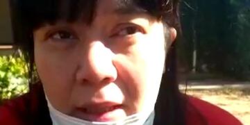 El sentido pedido de una de las integrantes de la familia diagnosticada con Covid-19 en Tanti\u002E (Foto: captura / video)\u002E