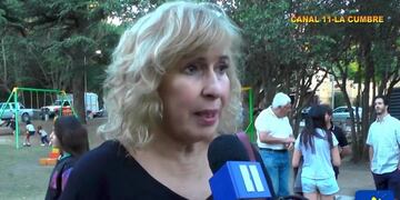 Georgina Barbarossa en La Cumbre\u002E (Imagen: Canal 11 La Cumbre)\u002E