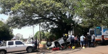 La peor parte se la llevó la Renault Duste que quedó en posición invertida\u002E