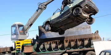 El rodado fue destruido en uno de los depósitos locales\u002E (Prensa Municipalidad de Rosario)