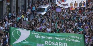 Marcha por el aborto legal en Rosario\u002E (Archivo)