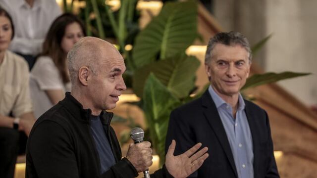 Horacio Rodríguez Larreta junto a Mauricio Macri (Foto: Sarah Pabst).