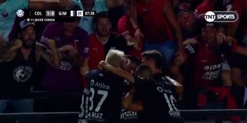 El gol de Correa que puso en ventaja a Colón ante Gimnasia\u002E (Captura de video)