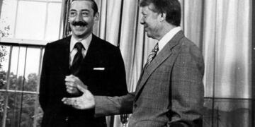 Carter y Videla en la epoca del proceso.