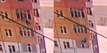 Rusia: cayó desde un noveno piso, se paró y se fue caminando