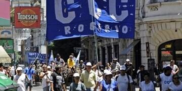 La CCC marcha esta mañana por el centro rosarino\u002E (Archivo)