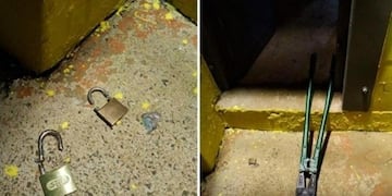 Para escapar, los detenidos cortaron los candados con tenazas\u002E
