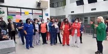 Personal de salud protestó por pago discriminado de bono