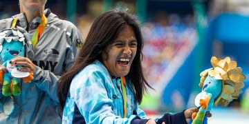 La velocista volvió a subirse a lo más alto del podio al igual que en los Juegos Paralímpicos de Río de Janeiro\u002E (DPA)