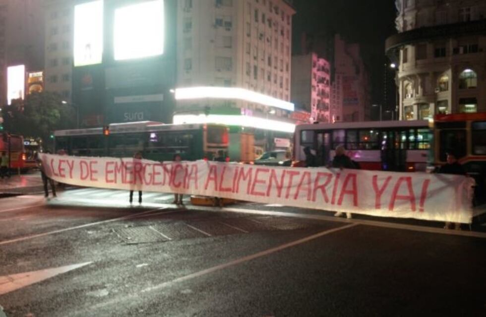 Barrios de Pie inició una jornada de protestas sin cortes de tránsito y en reclamo de la emergencia alimentaria