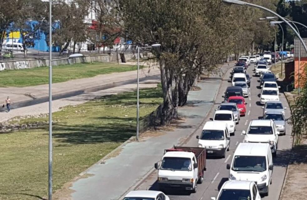 En fotos: congestión vehicular en la Costanera por el nuevo puente
