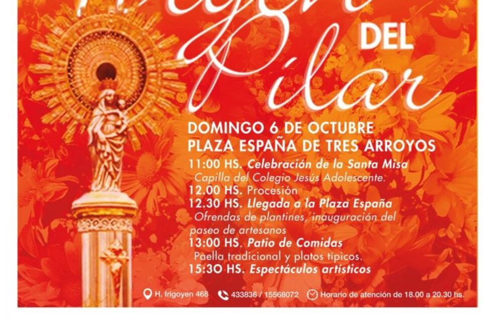 Se realizará la 5° edición de la Fiesta de la Virgen del Pilar en la Plaza España remodelada