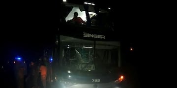 Un hombre falleció en la Ruta Nacional 14 embestido por un omnibus de la empresa Singer\u002E (Foto de la Policía)