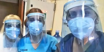 Donación de más de 2200 máscaras para diversas instituciones de Punilla\u002E (Foto: Facebook / Instituto Técnico La Falda)\u002E