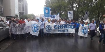 La CGT de Chaco marchó por la Plaza 25 de Mayo en reclamo contra el \