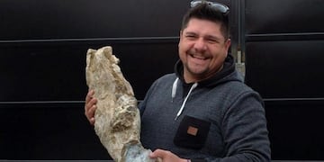 Insólito hallazgo en Berisso\u002E Compró un camión con tierra y encontró un mastodonte adentro\u002E