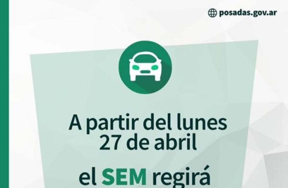 Posadas informó que desde este lunes se volverá a cobrar el estacionamiento en el centro