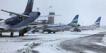 Aeropuerto de Bariloche nevado