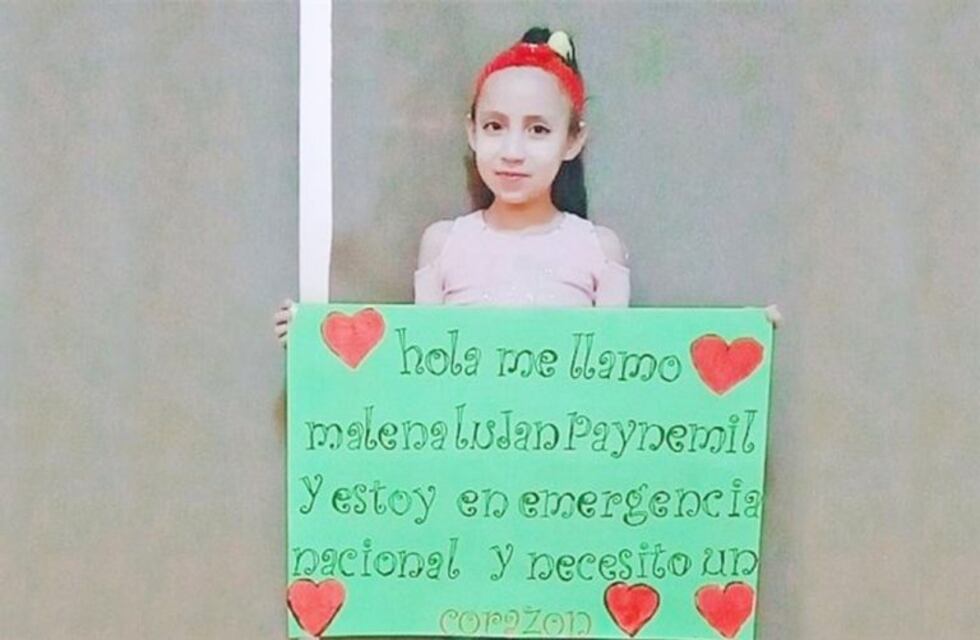 Malena, la neuquina de 8 años que necesita un trasplante de corazón