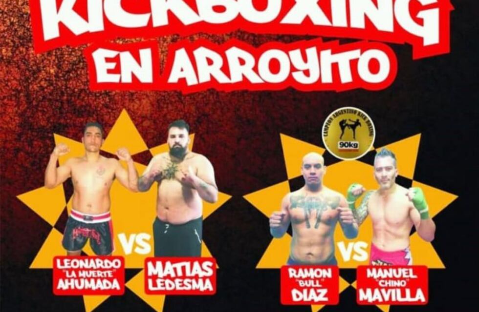 Noche de gala en el kickboxing de Arroyito
