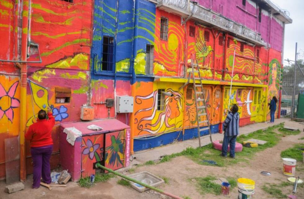 Así dejaron las internas de El Borbollón un mural en la cárcel