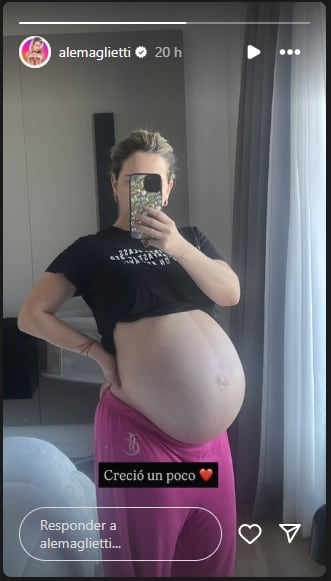 Alejandra Maglietti fue mamá