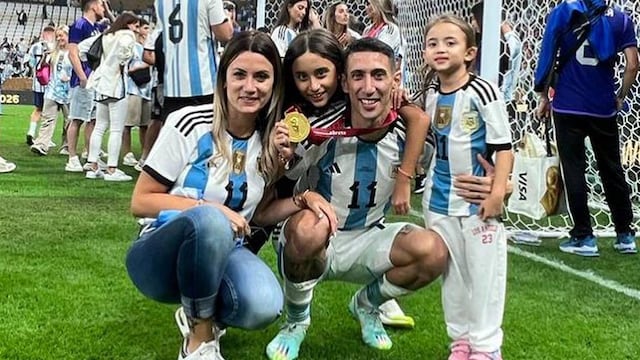 La rosarina llevó a sus hijas a la final con Francia en el Estadio Lusail.