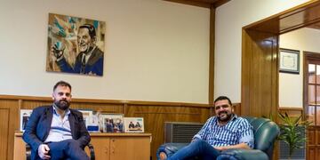 Walter Vuoto recibió al Director de Radio Nacional Ushuaia, Martín Enchieme