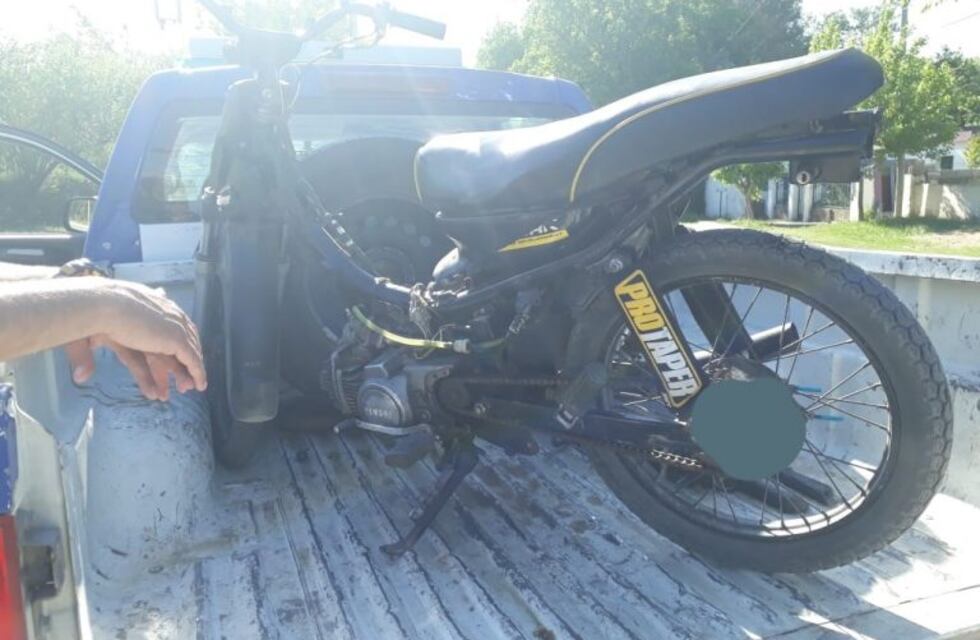 Quedó detenido por circular en una motocicleta con el número de motor limado