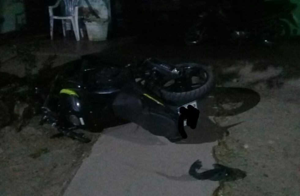 Conductor de moto grave luego de un accidente
