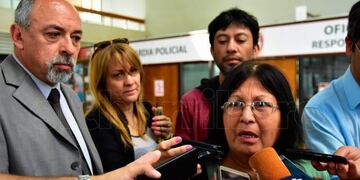 Yolanda, la madre del interno Diego Ernesto Gil, pidiendo justicia\u002E