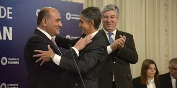 Federico Nazur asumió como nuevo Fiscal de Estado\u002E (Twitter @JuanManzurOK)