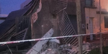 Derrumbe de una casa en Santa Fe\u002E (Telefe)