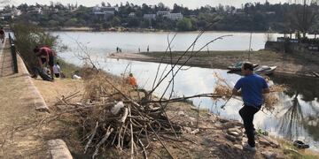 Limpieza del lago San Roque