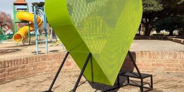 Corazón solidario en Matorrales