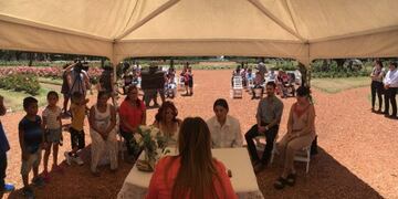 Casamiento igualitario en el Rosedal
