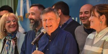 Peppo, junto al resto de los candidatos, valoró los resultados en favor de Alberto Fernández\u002E (Prensa Justicialismo)