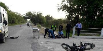 La sargento resultó herida con fracturas en distintas partes del cuerpo\u002E (Prensa Policía de Salta)