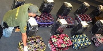 Las valijas con cocaína