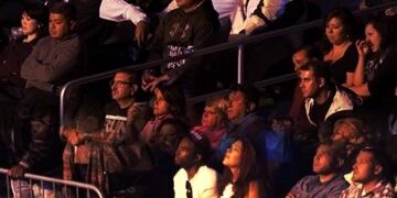 Luis Paz y el juez Juan Carlos Vienna figuraban entre los asistentes a la pelea entre Marcos Maidana y Adrien Broner.