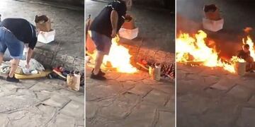 Damián Calabró, el hombre que intentó quemar a dos indigentes mientras dormían debajo de un puente de la avenida General Paz\u002E (Web)