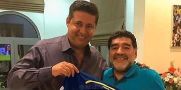 Diego Maradona y Daniel Angelici\u002E